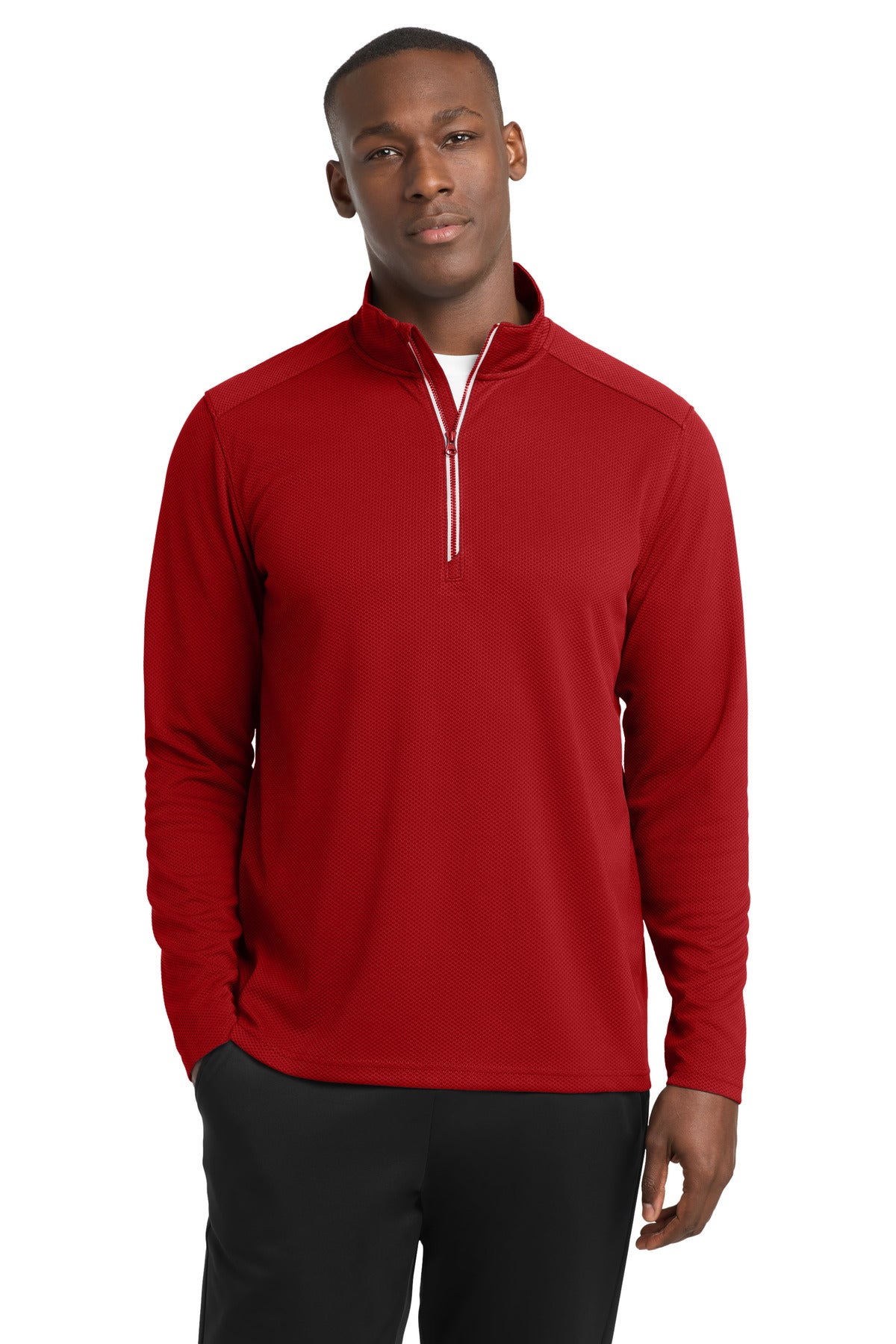 Sport-Tek?? Sport-Wick?? Textured 1/4-Zip Pullover.  ST860
