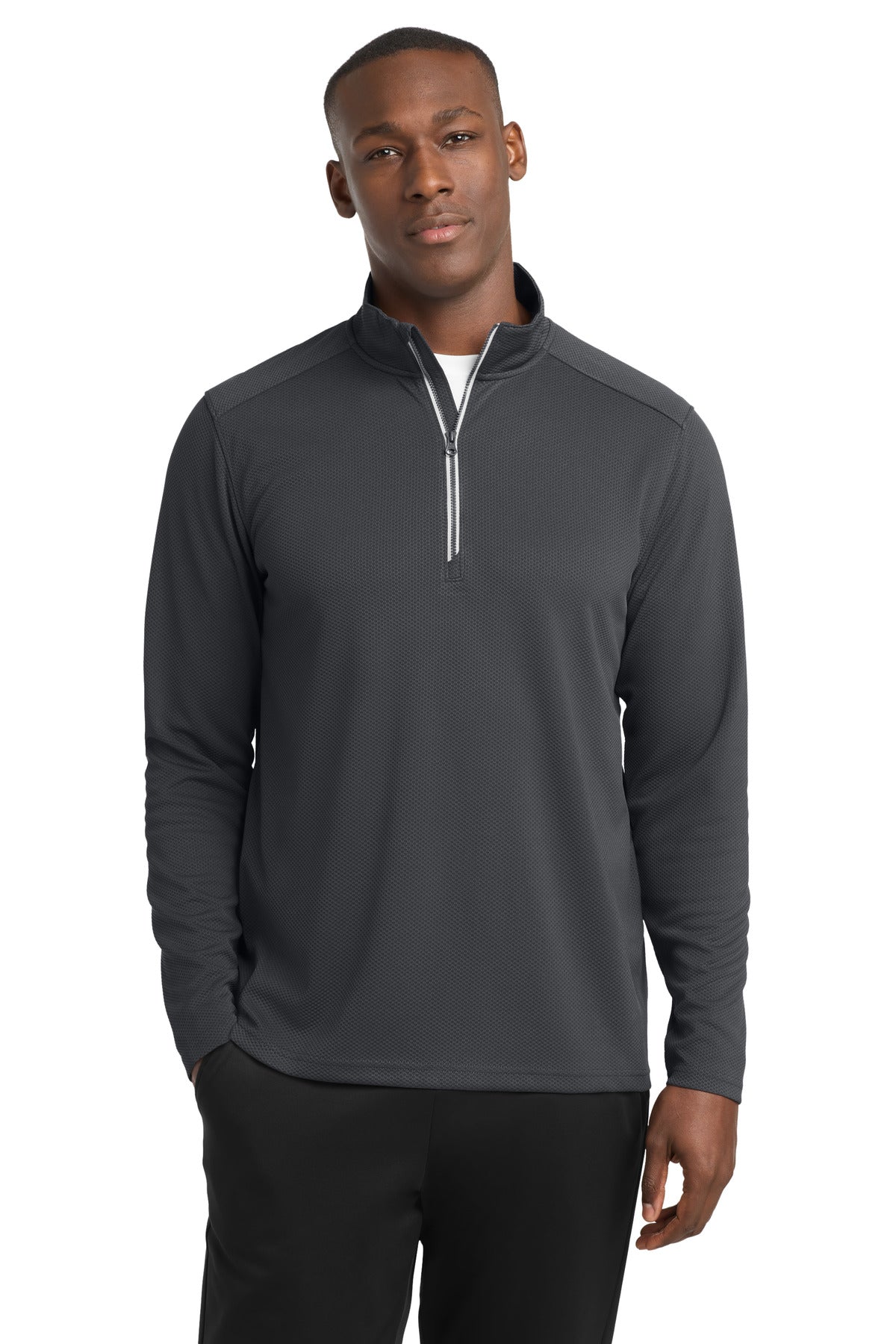 Sport-Tek?? Sport-Wick?? Textured 1/4-Zip Pullover.  ST860