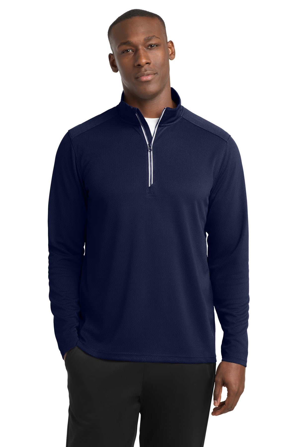 Sport-Tek?? Sport-Wick?? Textured 1/4-Zip Pullover.  ST860