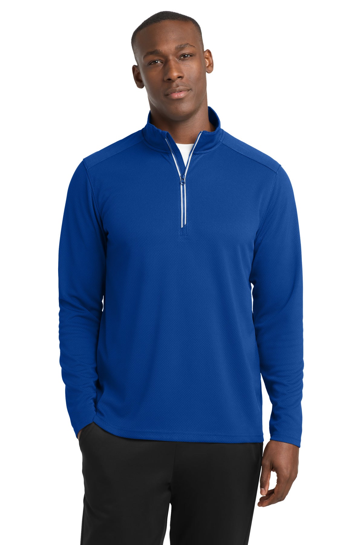 Sport-Tek?? Sport-Wick?? Textured 1/4-Zip Pullover.  ST860