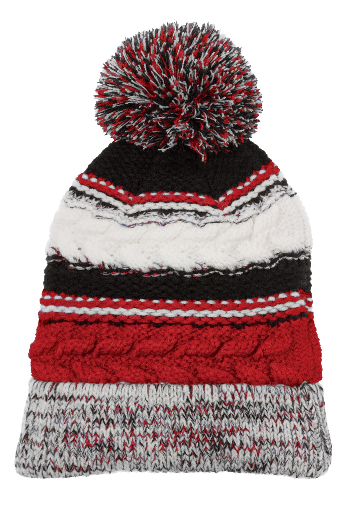 Sport-TekÂ® Pom Pom Team Beanie. STC21