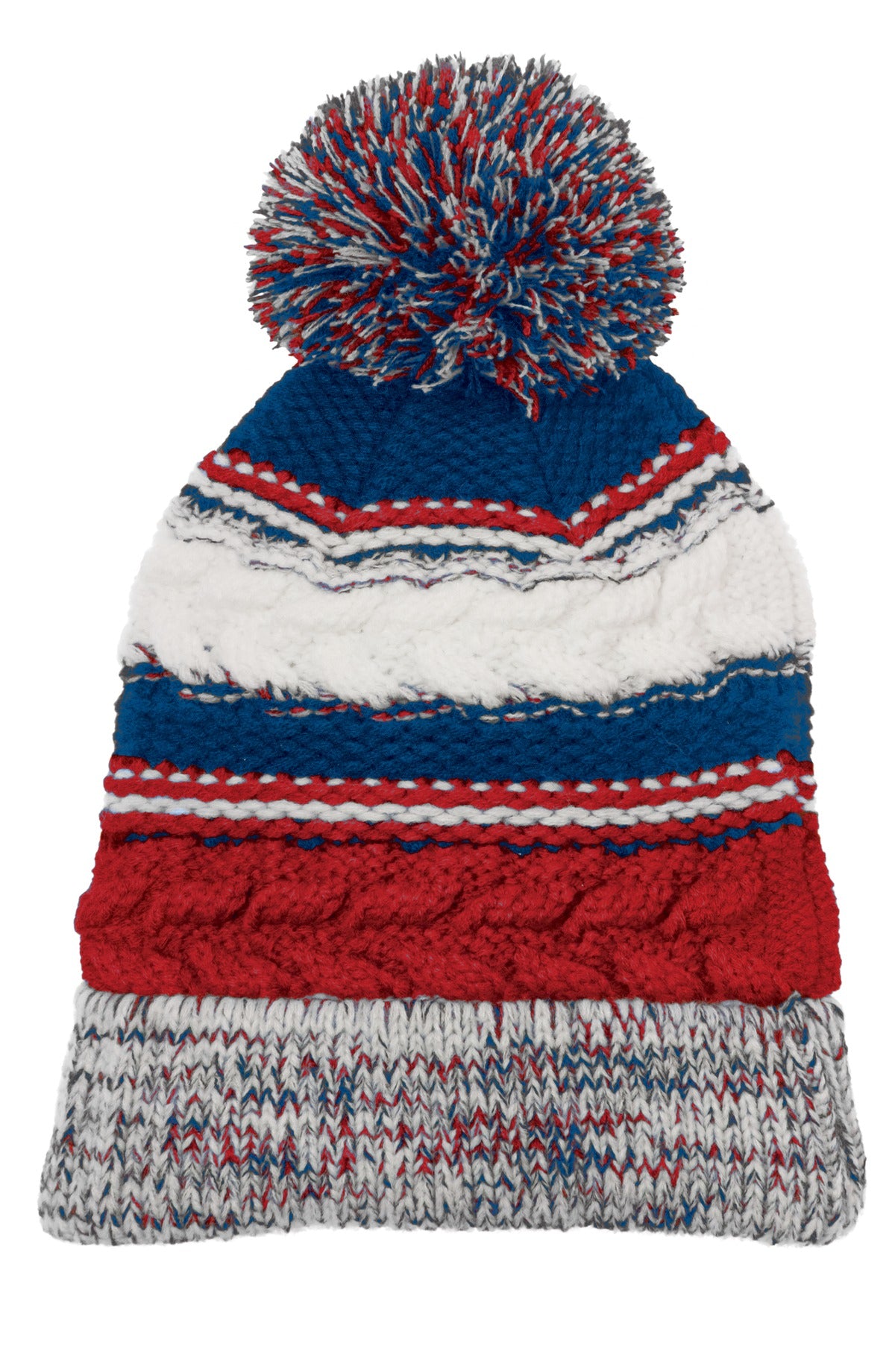 Sport-TekÂ® Pom Pom Team Beanie. STC21