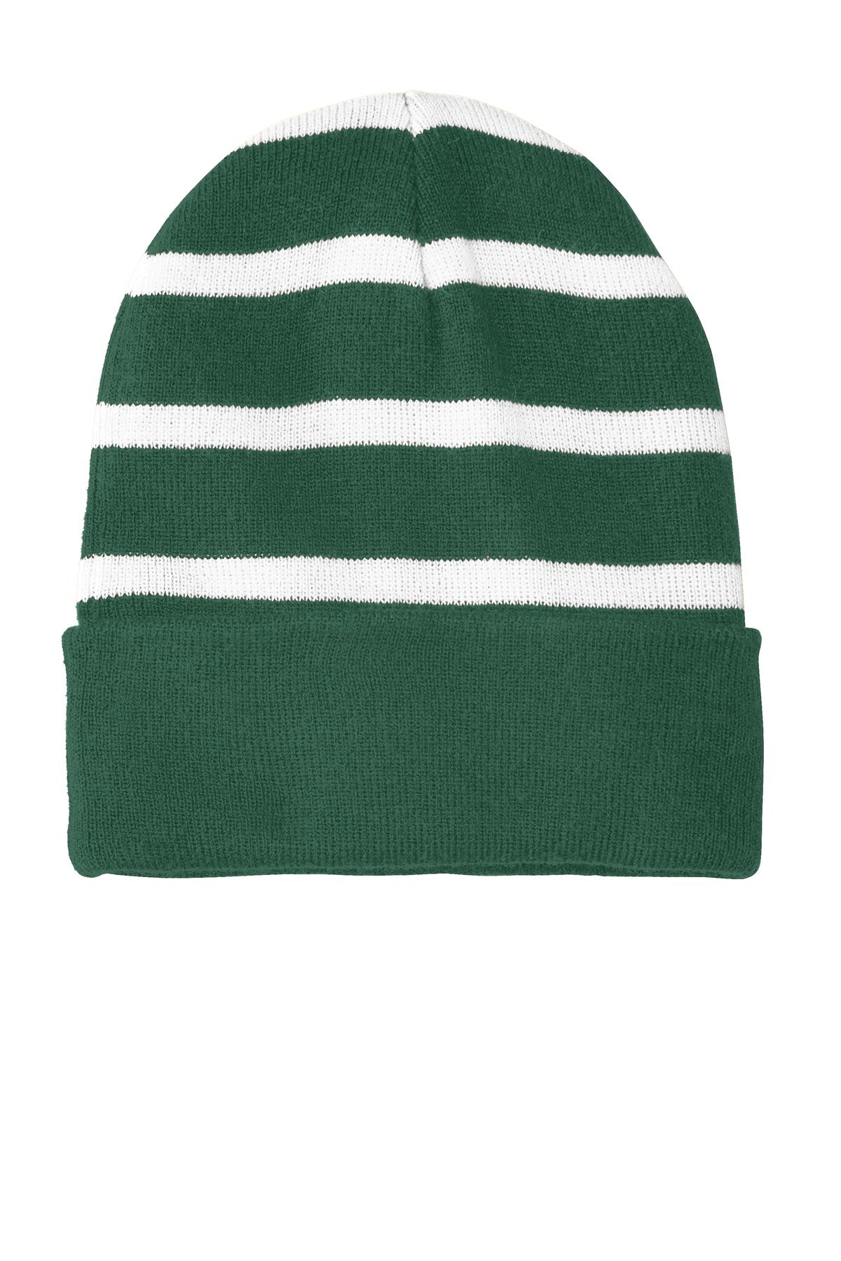 Sport-TekÂ® Striped Beanie with Solid Band. STC31