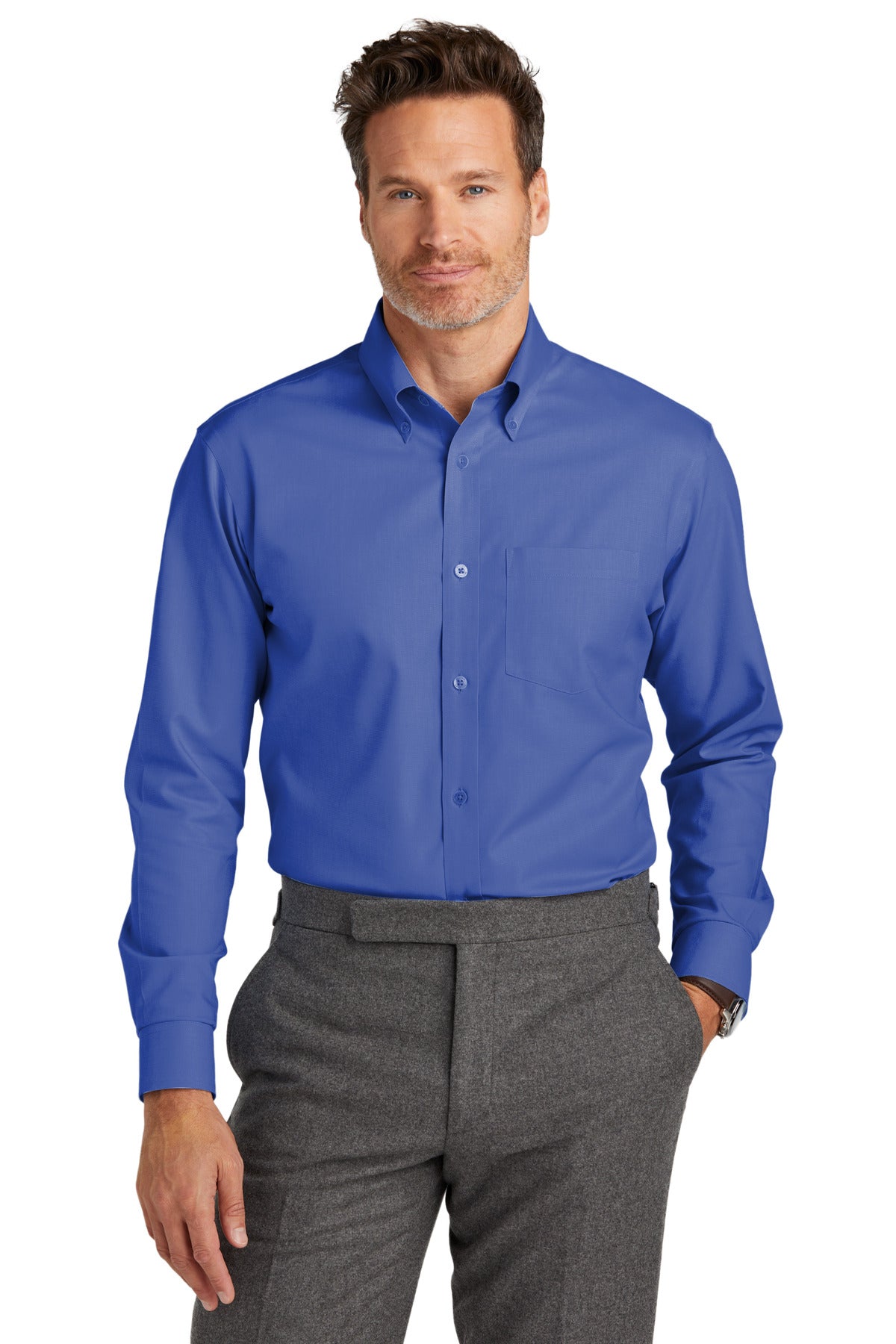 Brooks BrothersÂ® Tall Wrinkle-Free Stretch Nailhead Shirt TBB18002