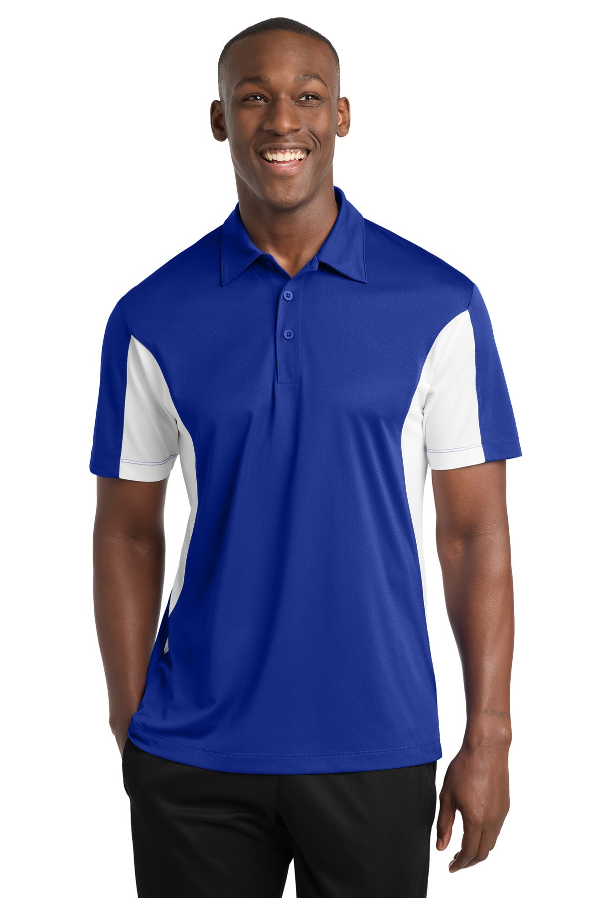 Sport-TekÂ® Tall Side Blocked Micropique Sport-WickÂ® Polo. TST655