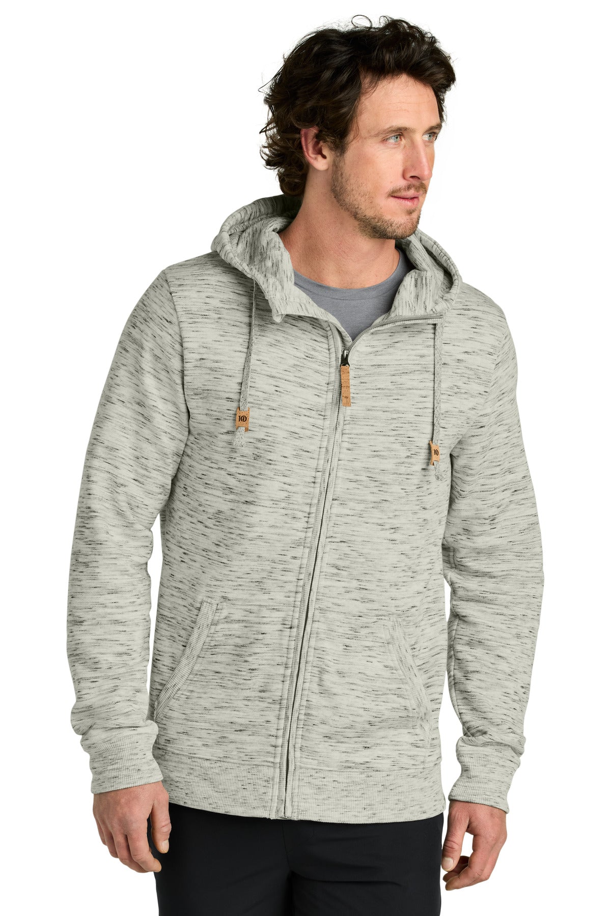 tentreeÂ® Space Dye Fleece Full-Zip Hoodie TTCM4414