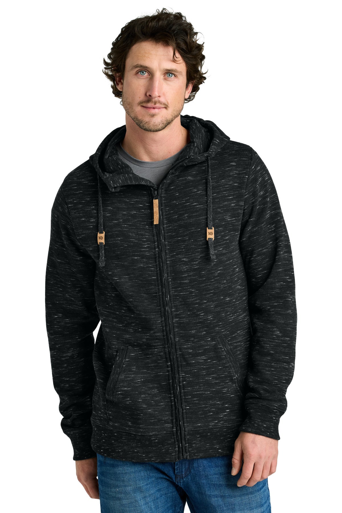 tentreeÂ® Space Dye Fleece Full-Zip Hoodie TTCM4414