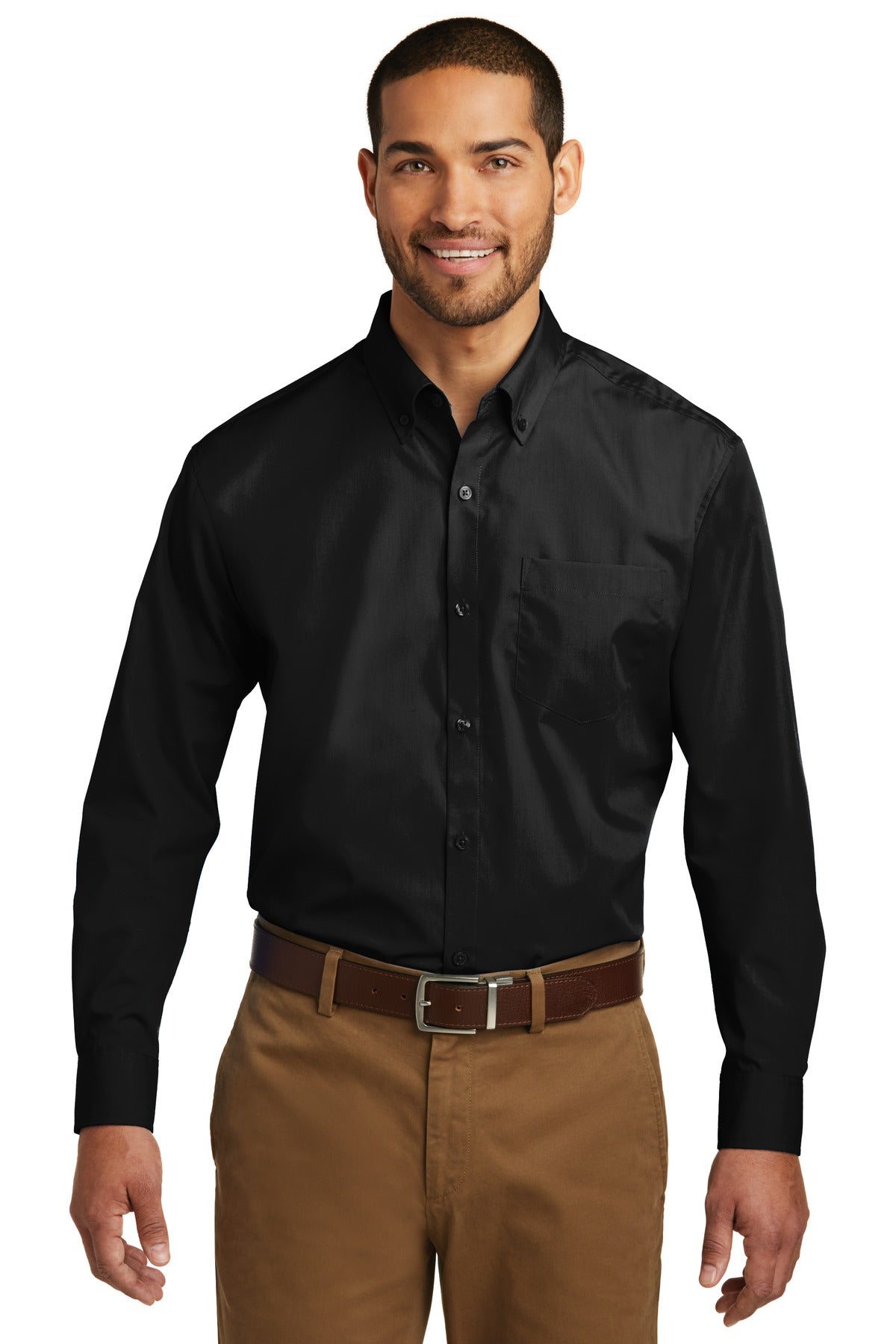 Port Authority?? Long Sleeve Carefree Poplin Shirt. W100