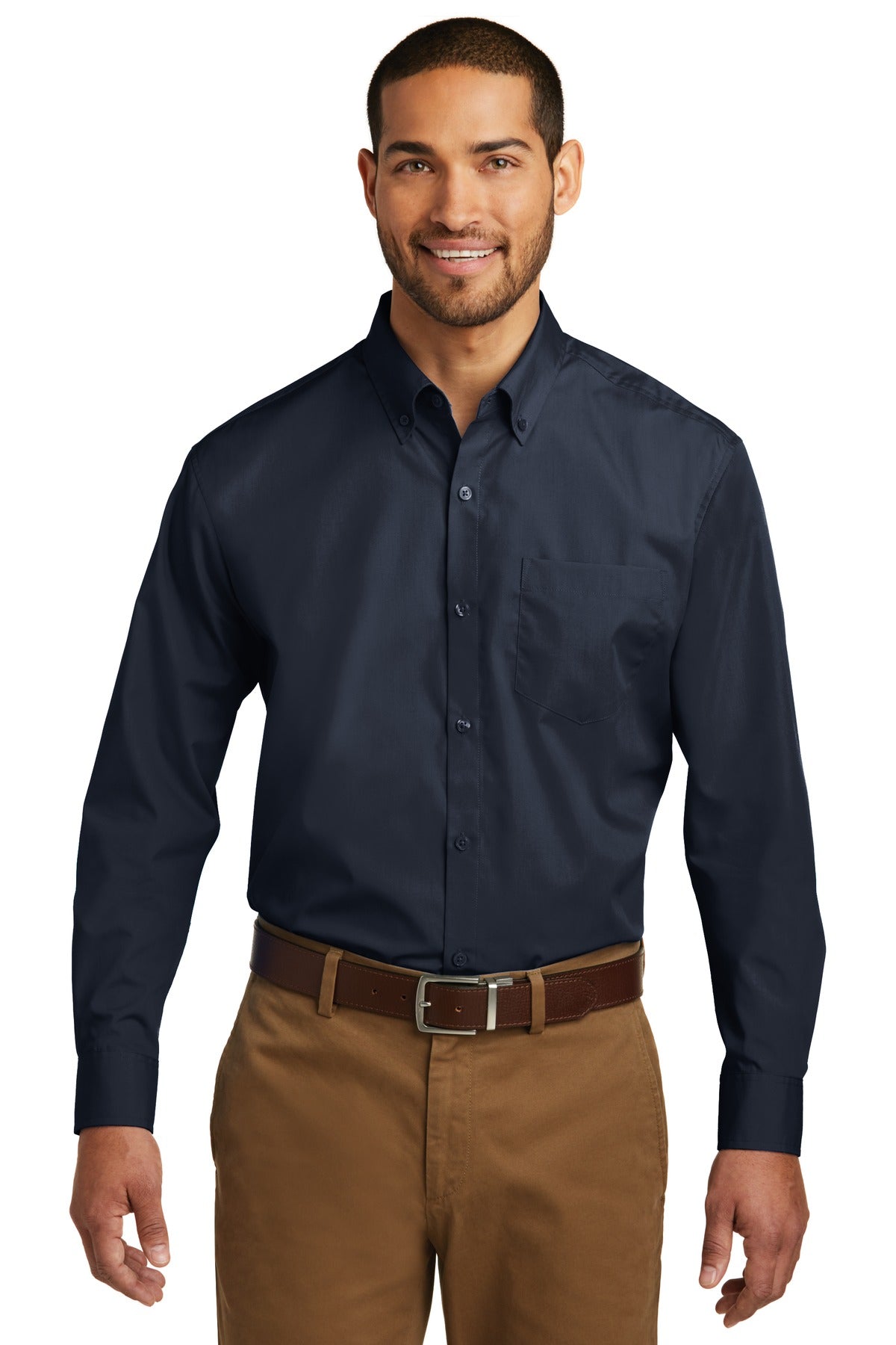 Port Authority?? Long Sleeve Carefree Poplin Shirt. W100