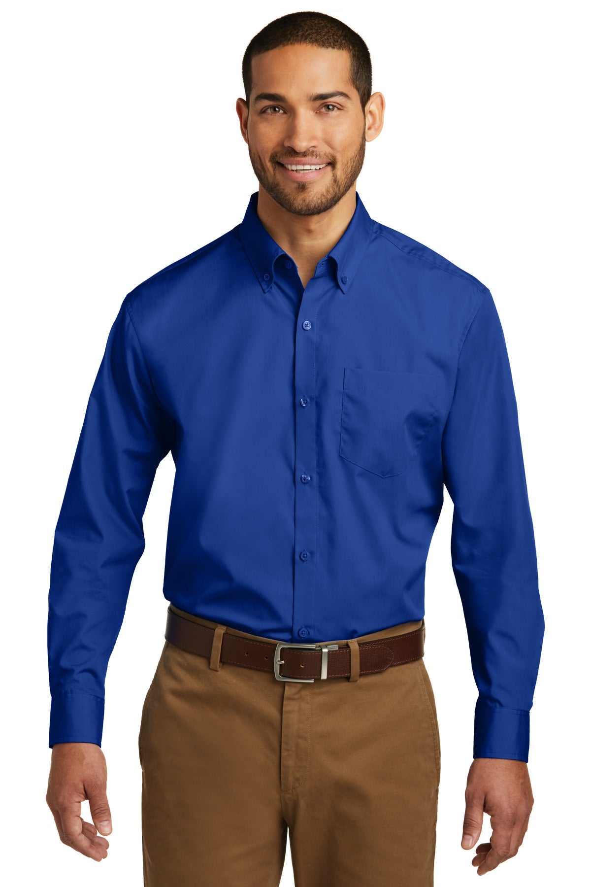 Port Authority?? Long Sleeve Carefree Poplin Shirt. W100