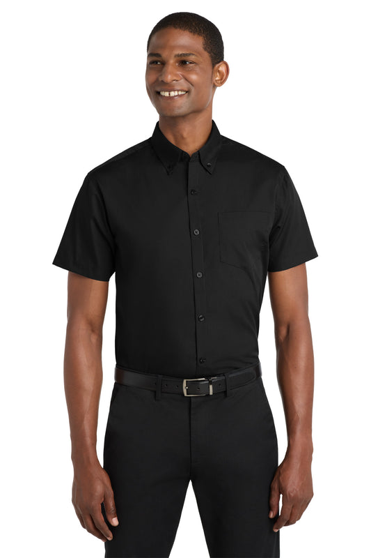 Port AuthorityÂ® Short Sleeve Carefree Poplin Shirt. W101