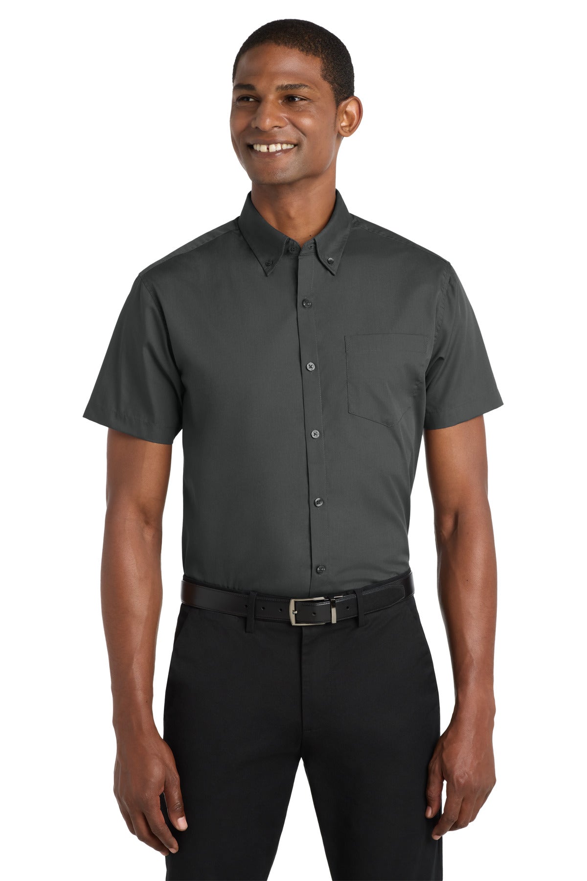 Port Authority?? Short Sleeve Carefree Poplin Shirt. W101