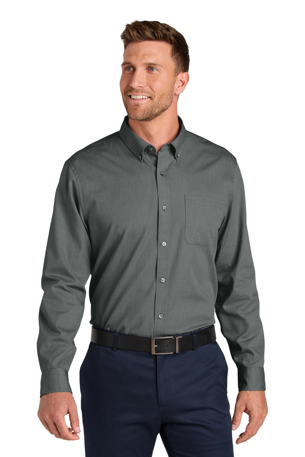 Port AuthorityÂ® Long Sleeve Nailhead Easy Care Shirt W816