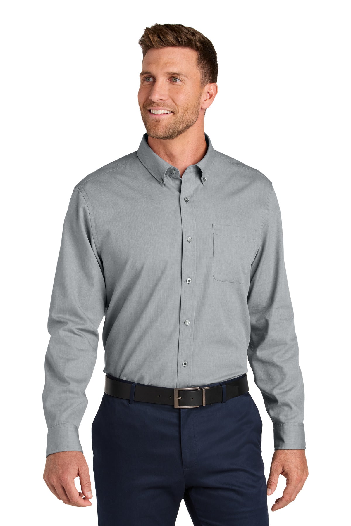 Port AuthorityÂ® Long Sleeve Nailhead Easy Care Shirt W816