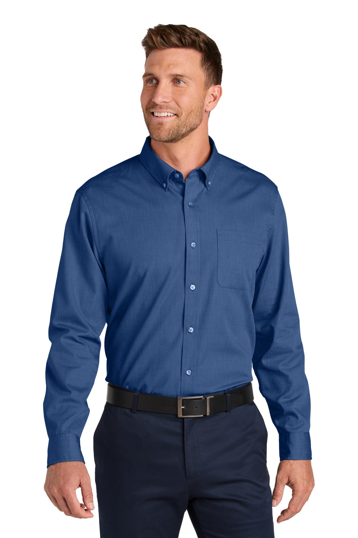 Port AuthorityÂ® Long Sleeve Nailhead Easy Care Shirt W816