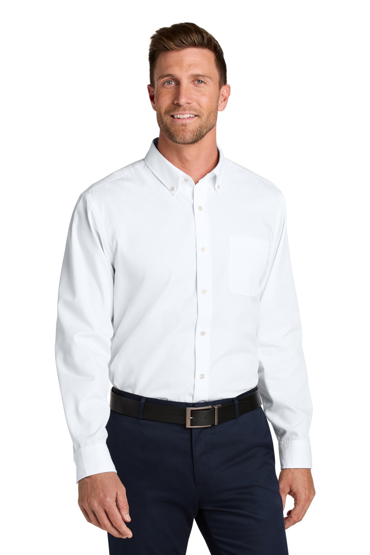 Port AuthorityÂ® Long Sleeve Nailhead Easy Care Shirt W816