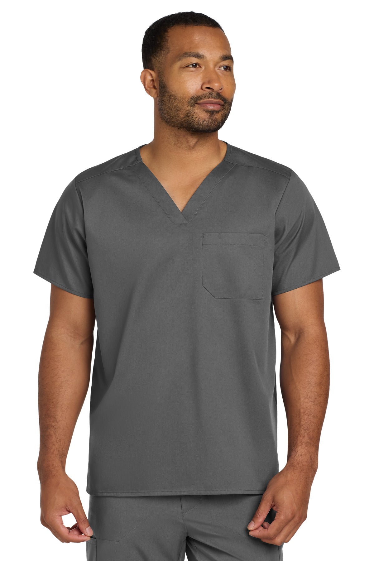 WinkÂ® Unisex WorkFlex Chest Pocket V-Neck Top WW3160