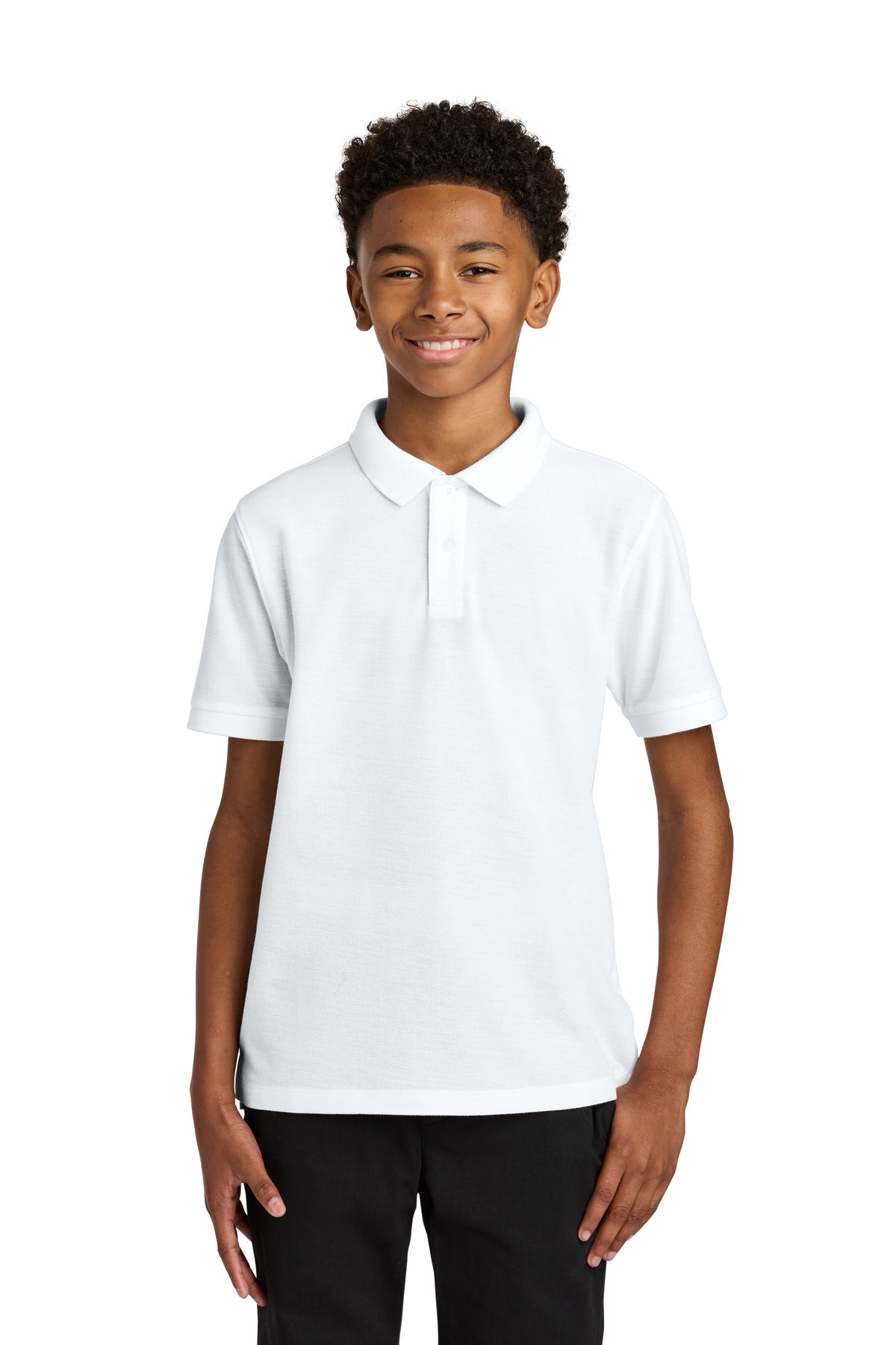 Port AuthorityÂ® Youth Wearever Signature Pique Polo Y200
