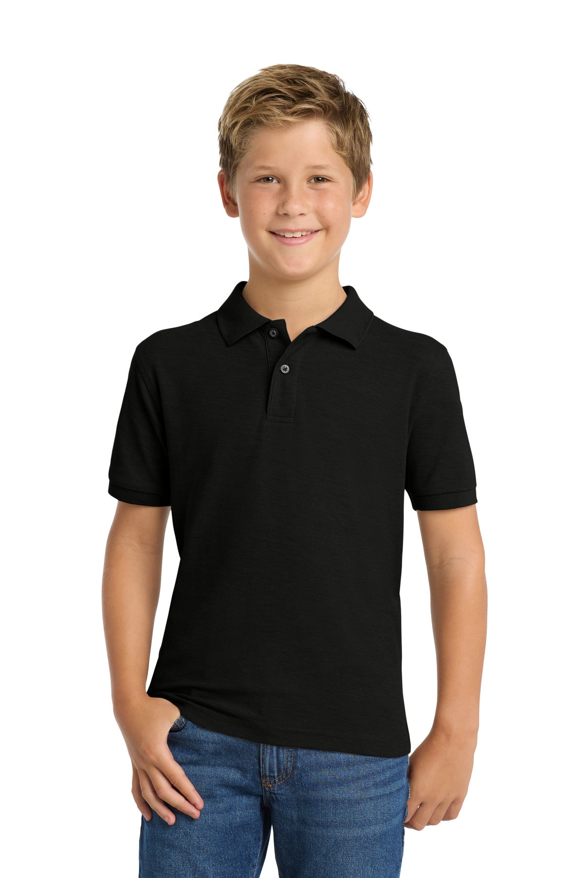 Port AuthorityÂ® Youth Silk Touchâ„¢ Polo.  Y500