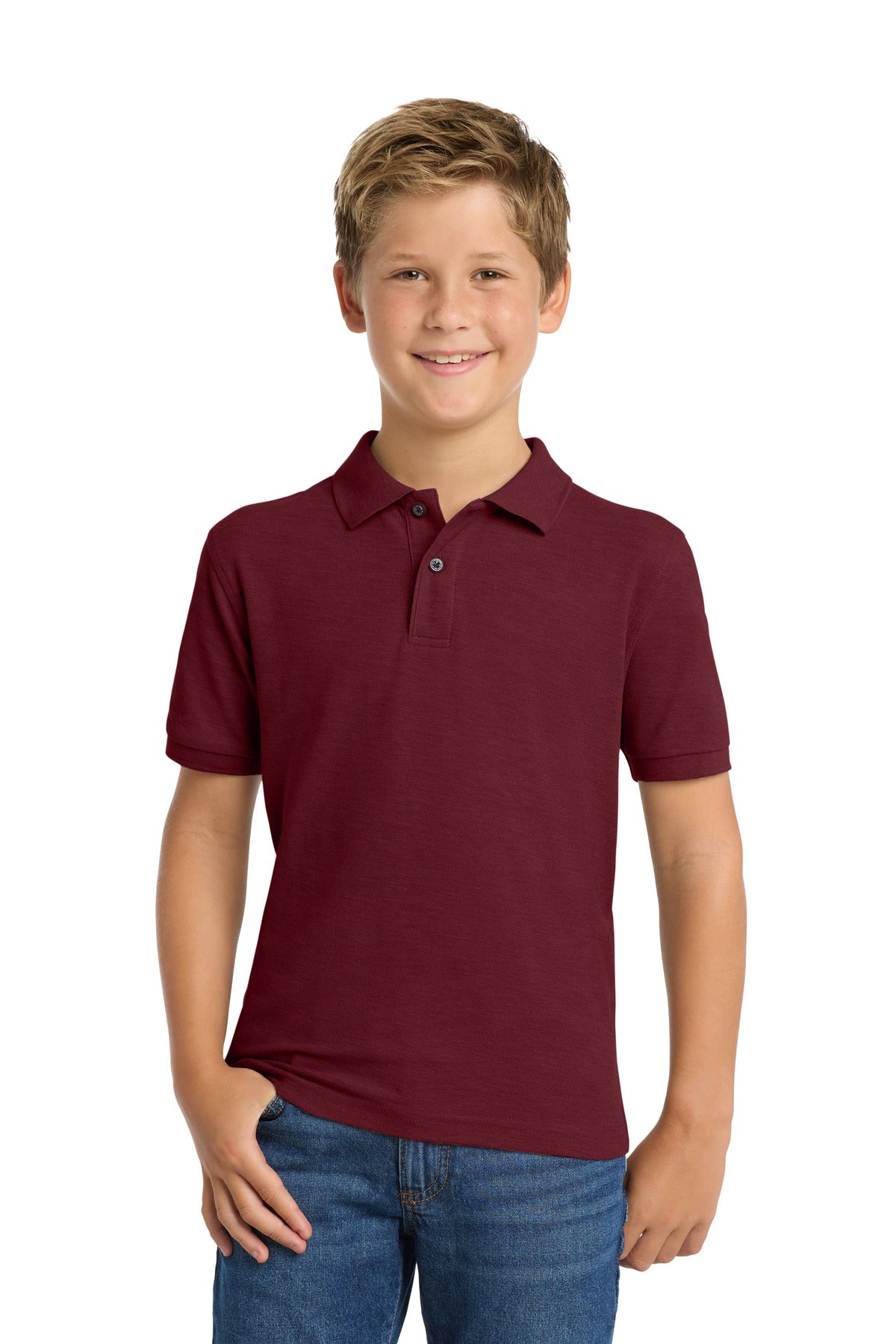 Port AuthorityÂ® Youth Silk Touchâ„¢ Polo.  Y500