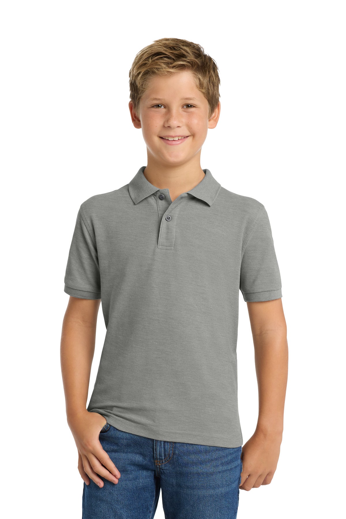 Port AuthorityÂ® Youth Silk Touchâ„¢ Polo.  Y500