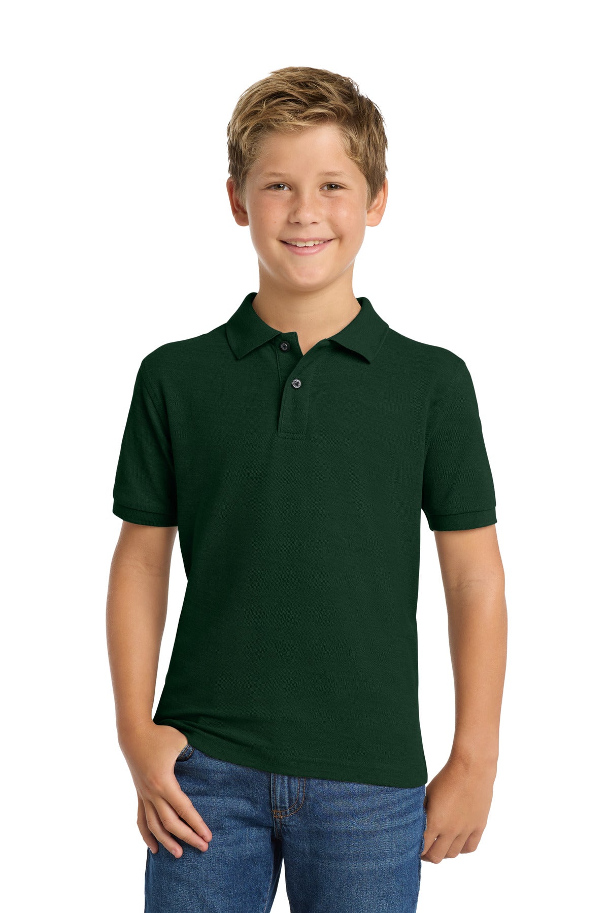 Port AuthorityÂ® Youth Silk Touchâ„¢ Polo.  Y500