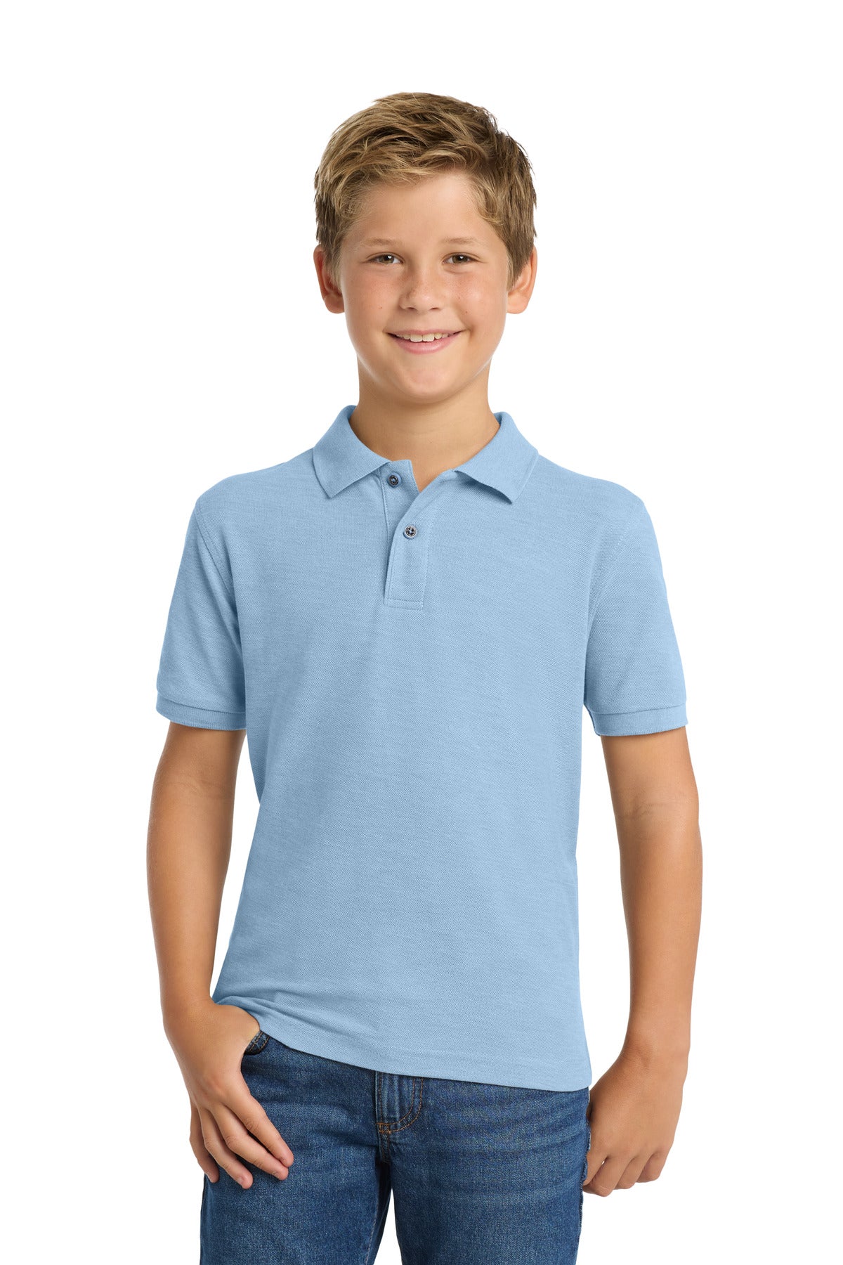 Port AuthorityÂ® Youth Silk Touchâ„¢ Polo.  Y500