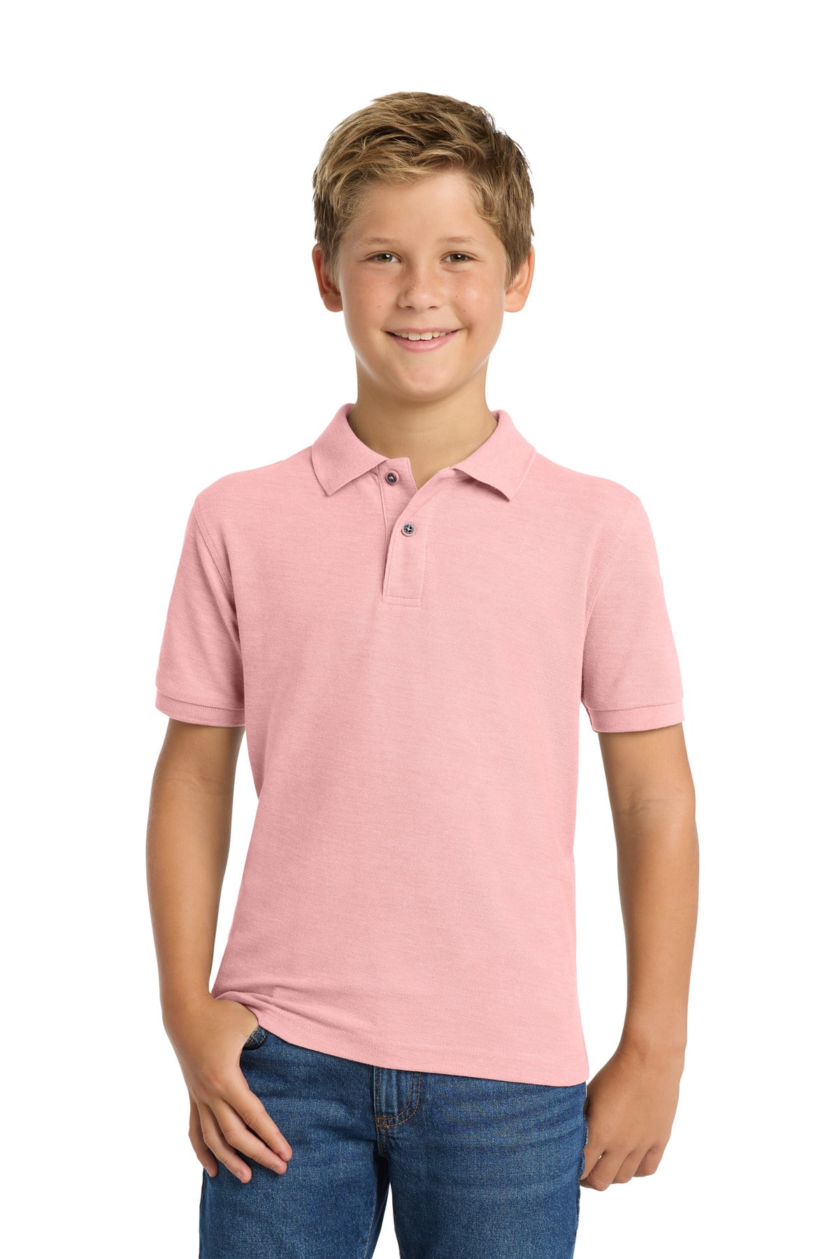 Port AuthorityÂ® Youth Silk Touchâ„¢ Polo.  Y500