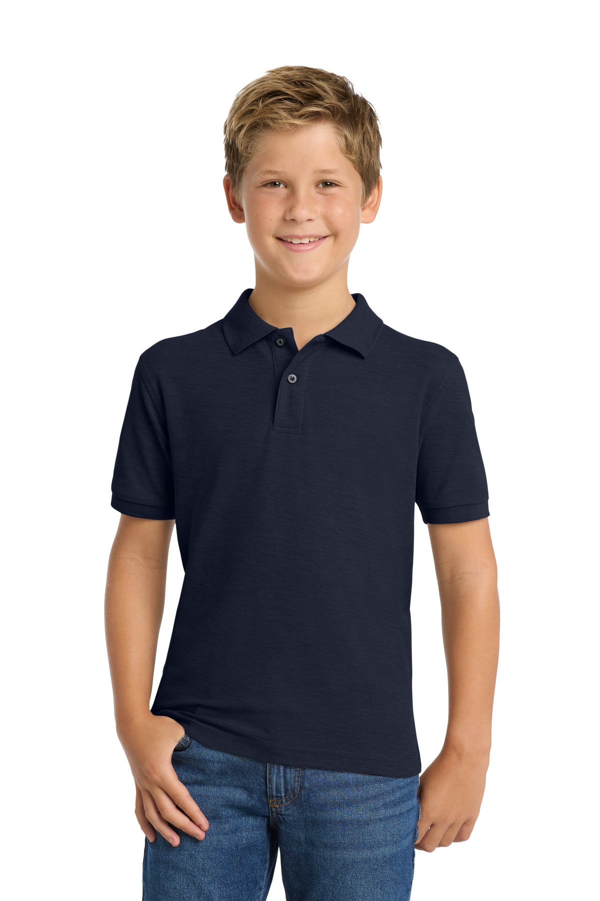 Port AuthorityÂ® Youth Silk Touchâ„¢ Polo.  Y500