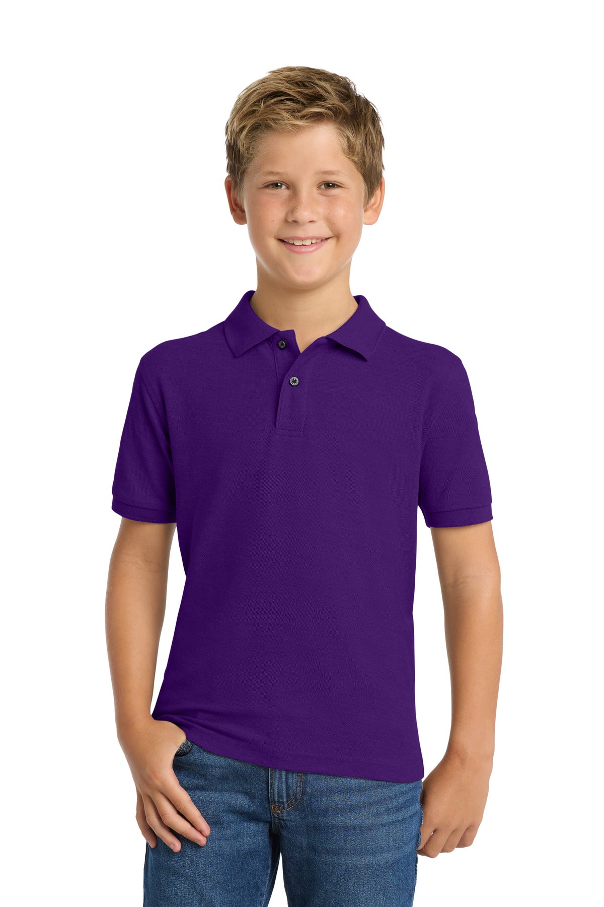 Port AuthorityÂ® Youth Silk Touchâ„¢ Polo.  Y500