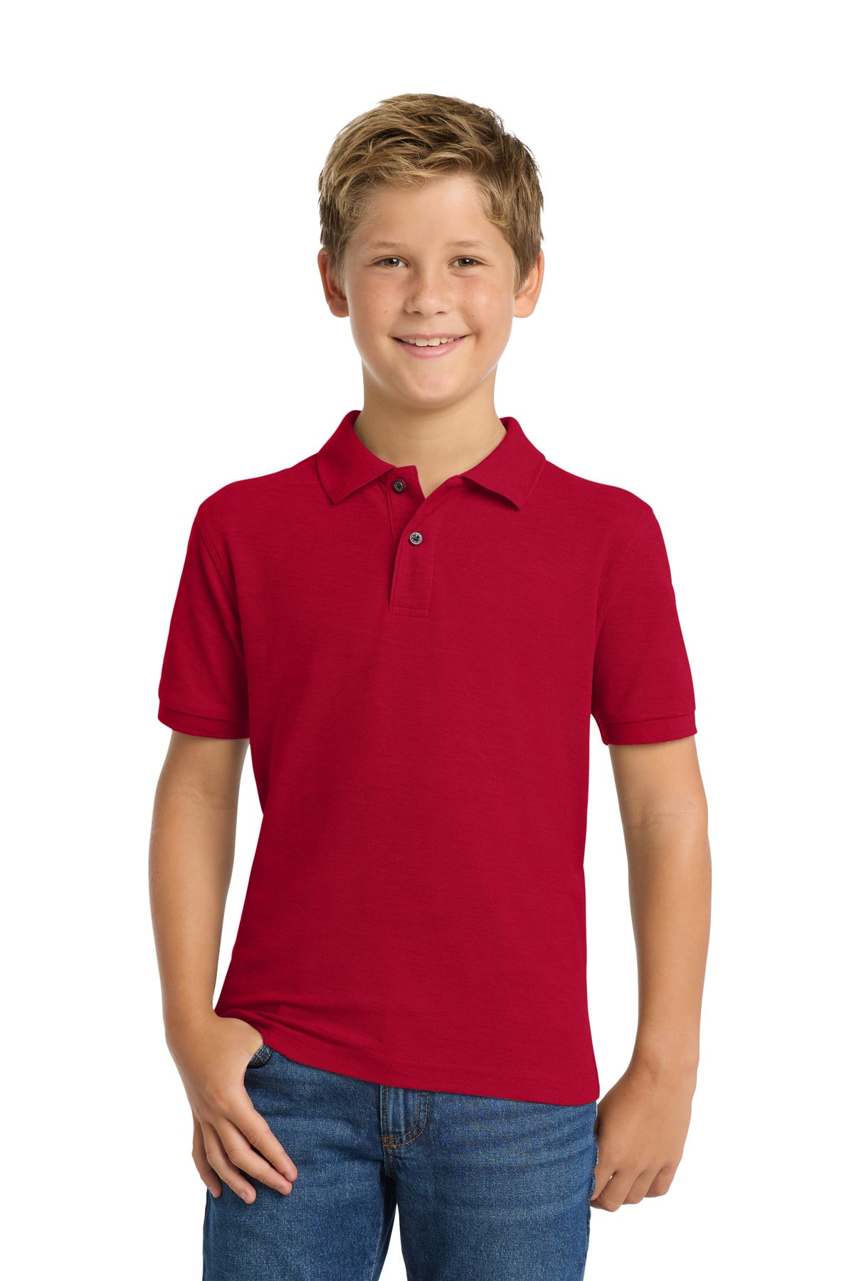 Port AuthorityÂ® Youth Silk Touchâ„¢ Polo.  Y500