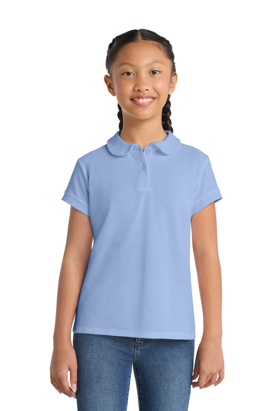 Port AuthorityÂ® Girls Silk Touchâ„¢ Peter Pan Collar Polo. YG503