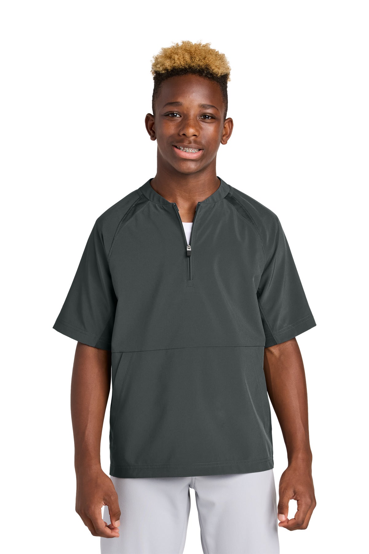Sport-TekÂ® Youth Repeat 1/2-Zip Short Sleeve Jacket YJST489
