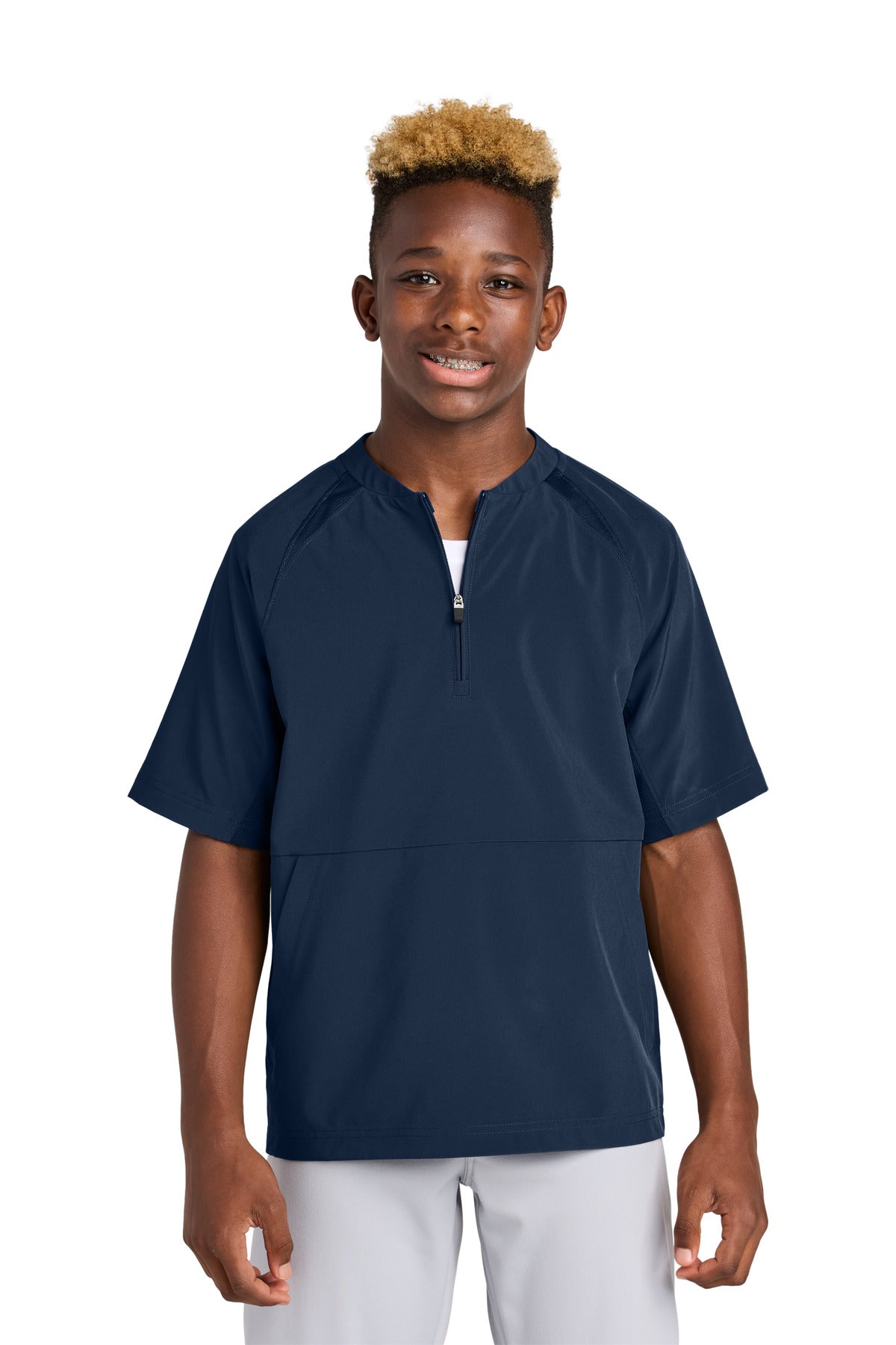 Sport-TekÂ® Youth Repeat 1/2-Zip Short Sleeve Jacket YJST489