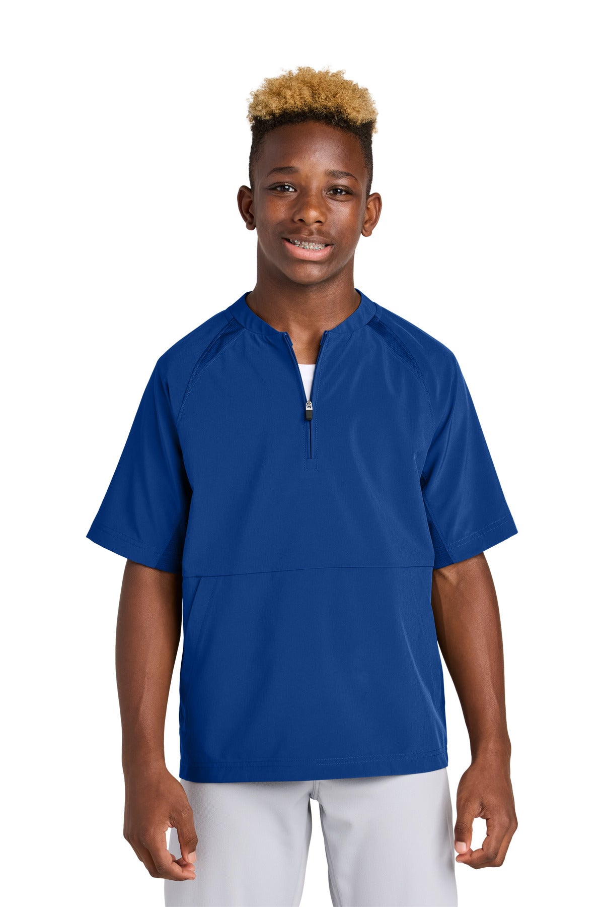 Sport-TekÂ® Youth Repeat 1/2-Zip Short Sleeve Jacket YJST489