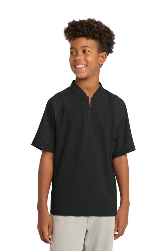 New Era Â® Youth Cage Short Sleeve 1/4-Zip Jacket. YNEA600