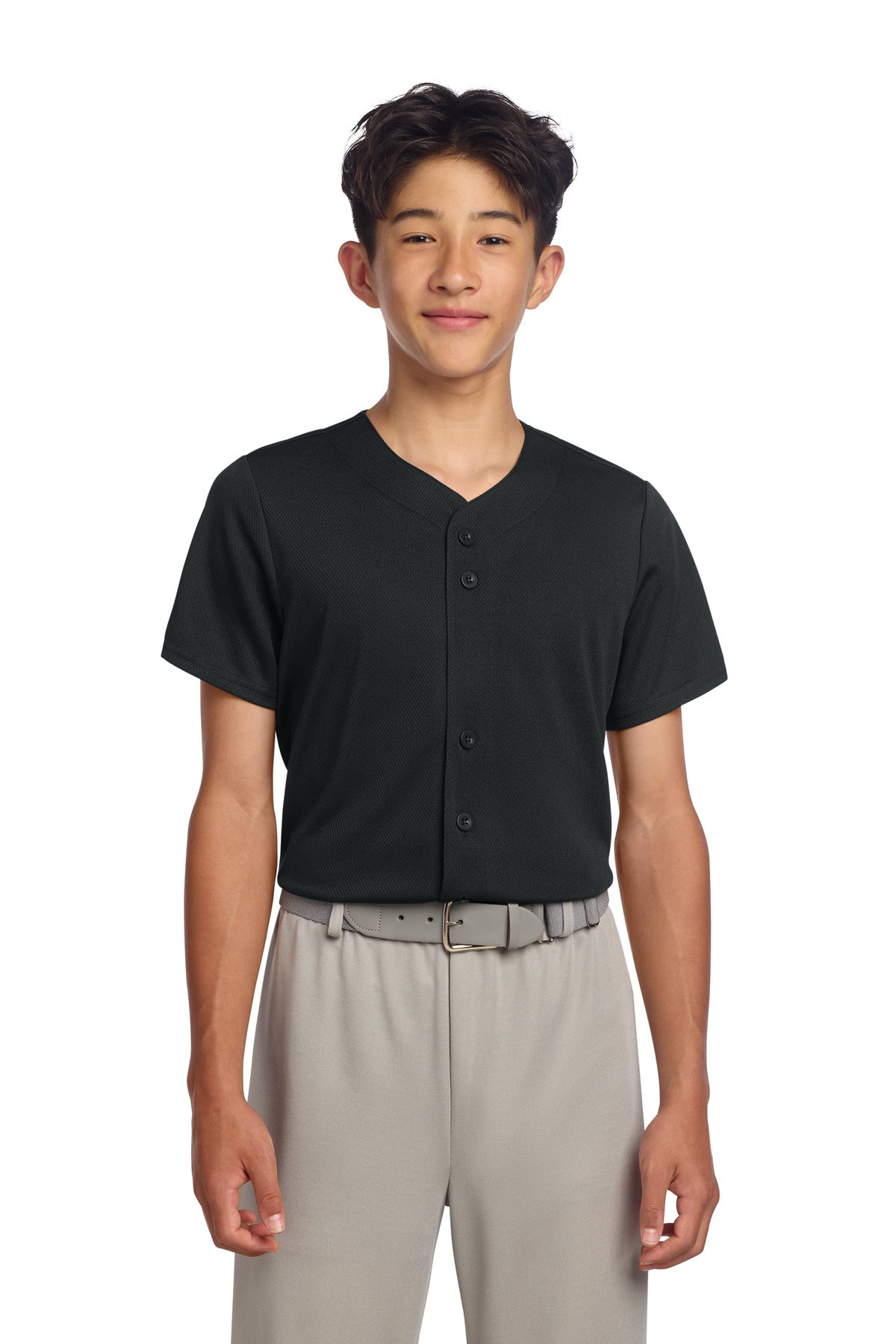 Sport-Tek?? Youth PosiCharge?? Tough Mesh Full-Button Jersey YST220