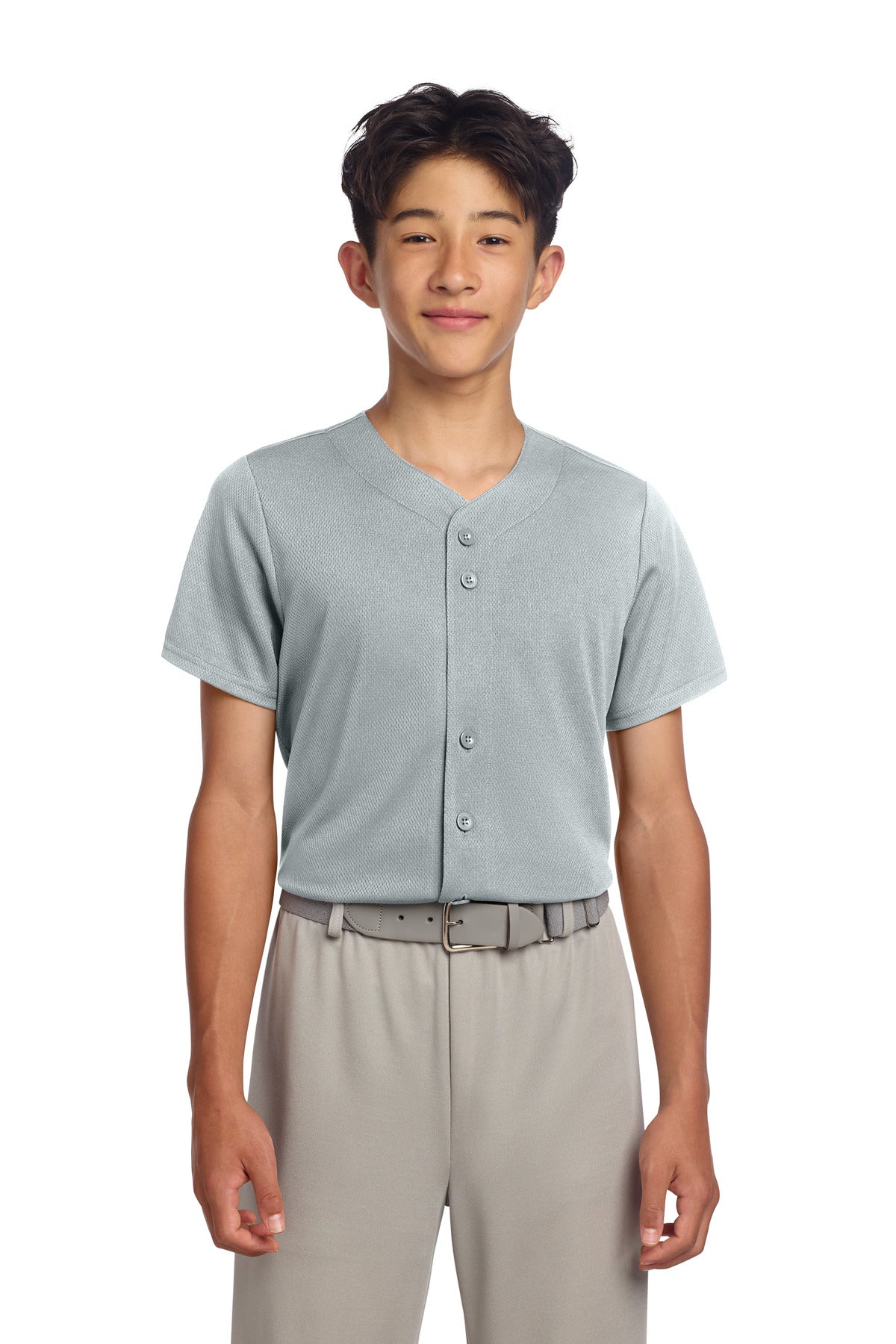 Sport-Tek?? Youth PosiCharge?? Tough Mesh Full-Button Jersey YST220