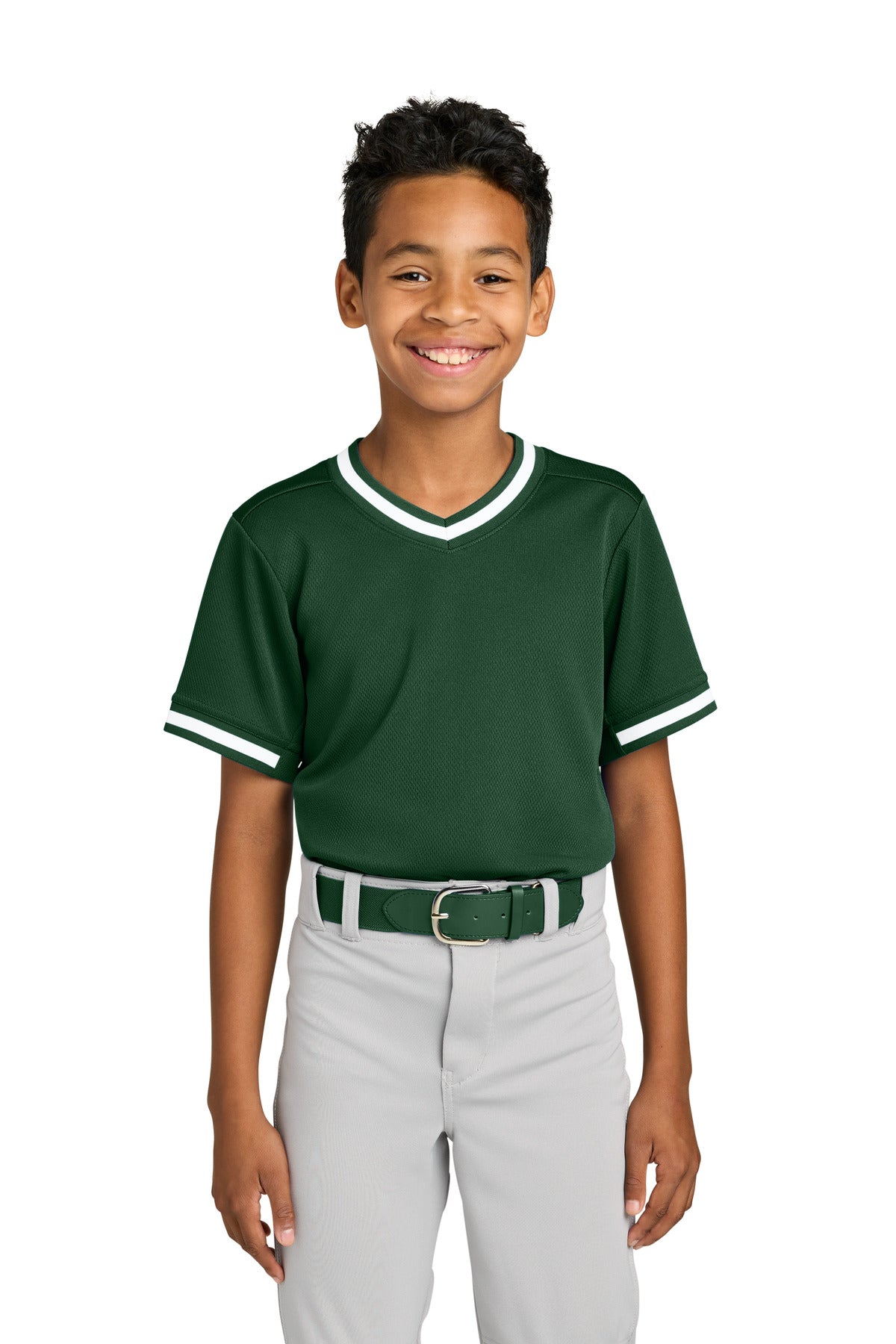Sport-Tek?? Youth Tough Mesh V-Neck Baseball Jersey YST221