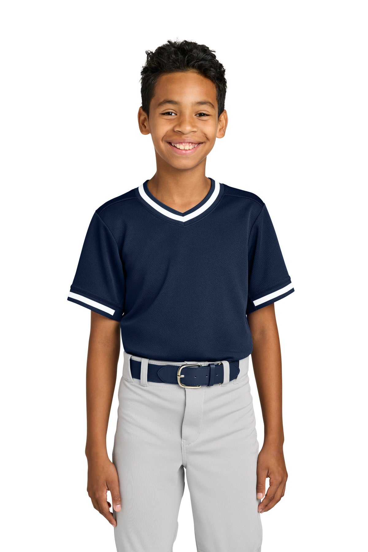Sport-Tek?? Youth Tough Mesh V-Neck Baseball Jersey YST221