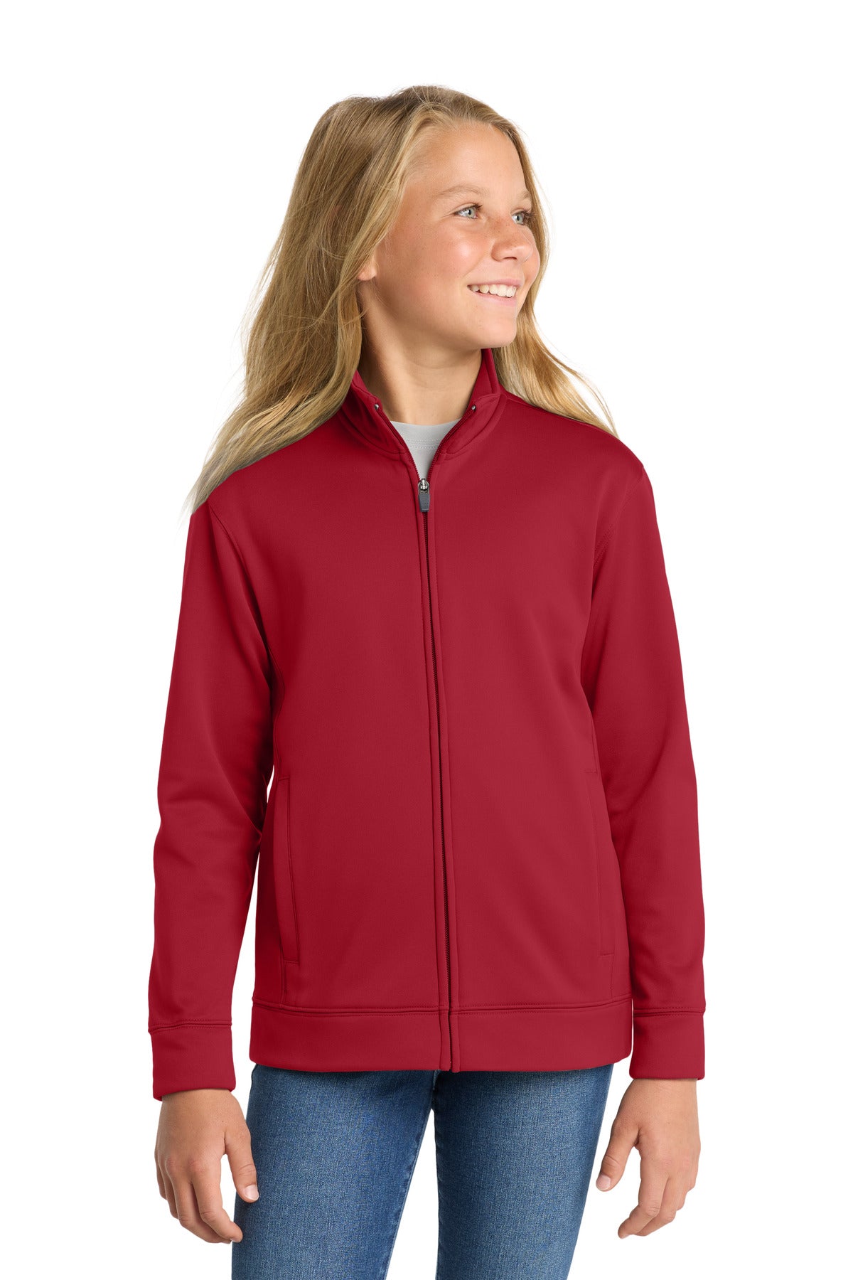 Sport-TekÂ® Youth Sport-WickÂ® Fleece Full-Zip Jacket.  YST241