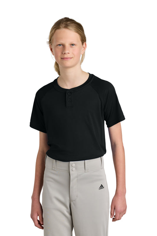 Sport-TekÂ® Youth PosiChargeÂ® Competitorâ„¢ 2-Button Henley YST359