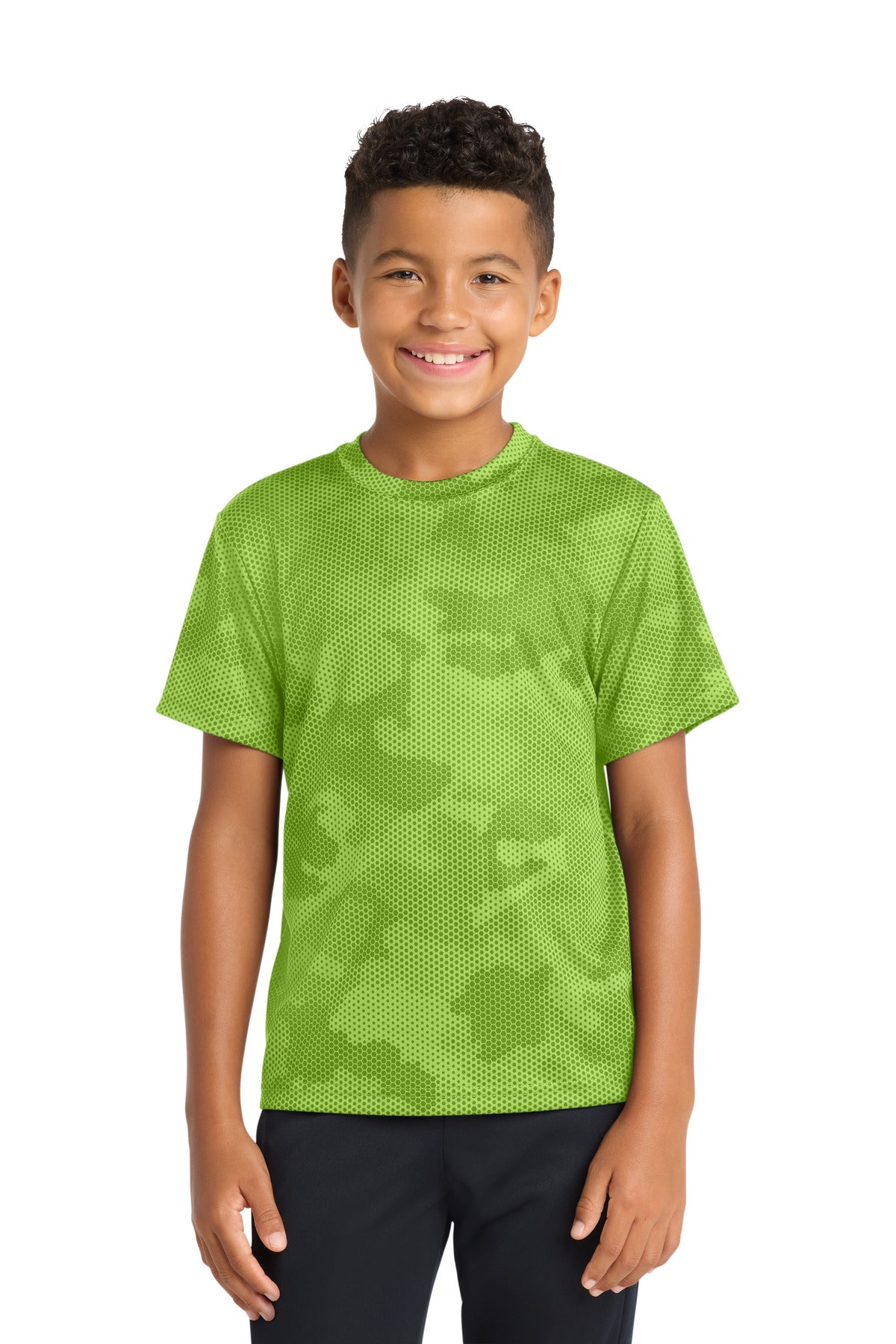 Sport-TekÂ® Youth CamoHex Tee. YST370