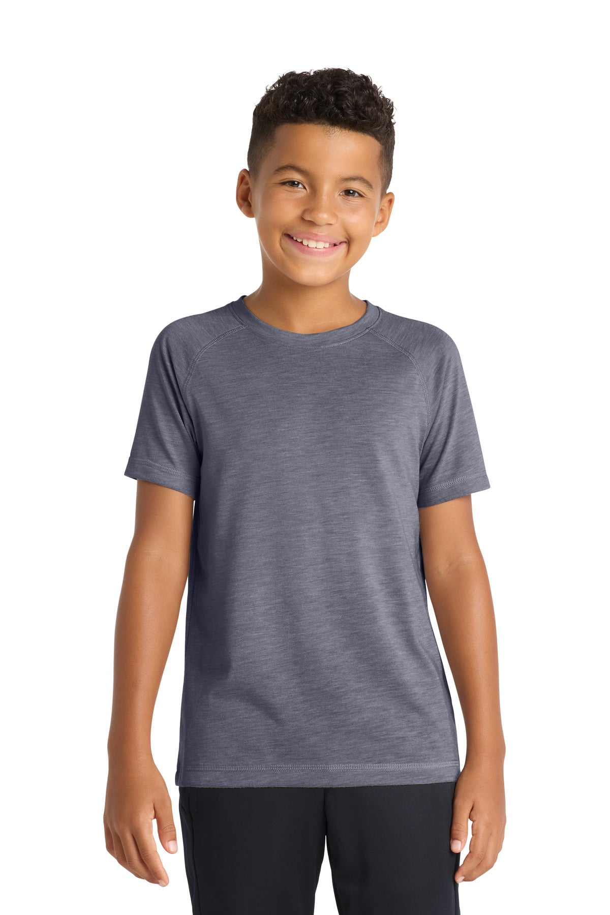 Sport-Tek Â® Youth PosiCharge Â® Tri-Blend Wicking Raglan Tee. YST400