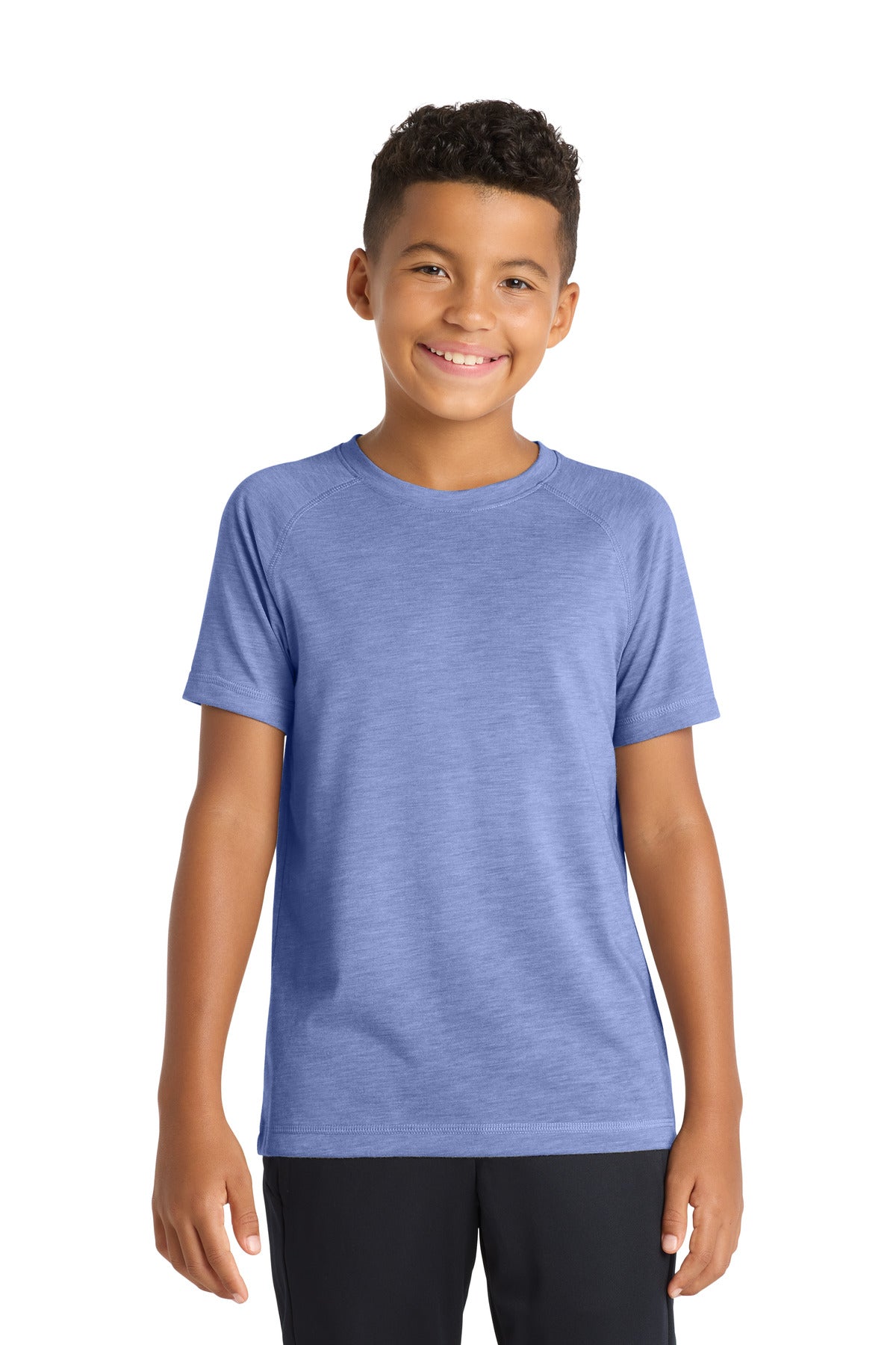 Sport-Tek Â® Youth PosiCharge Â® Tri-Blend Wicking Raglan Tee. YST400