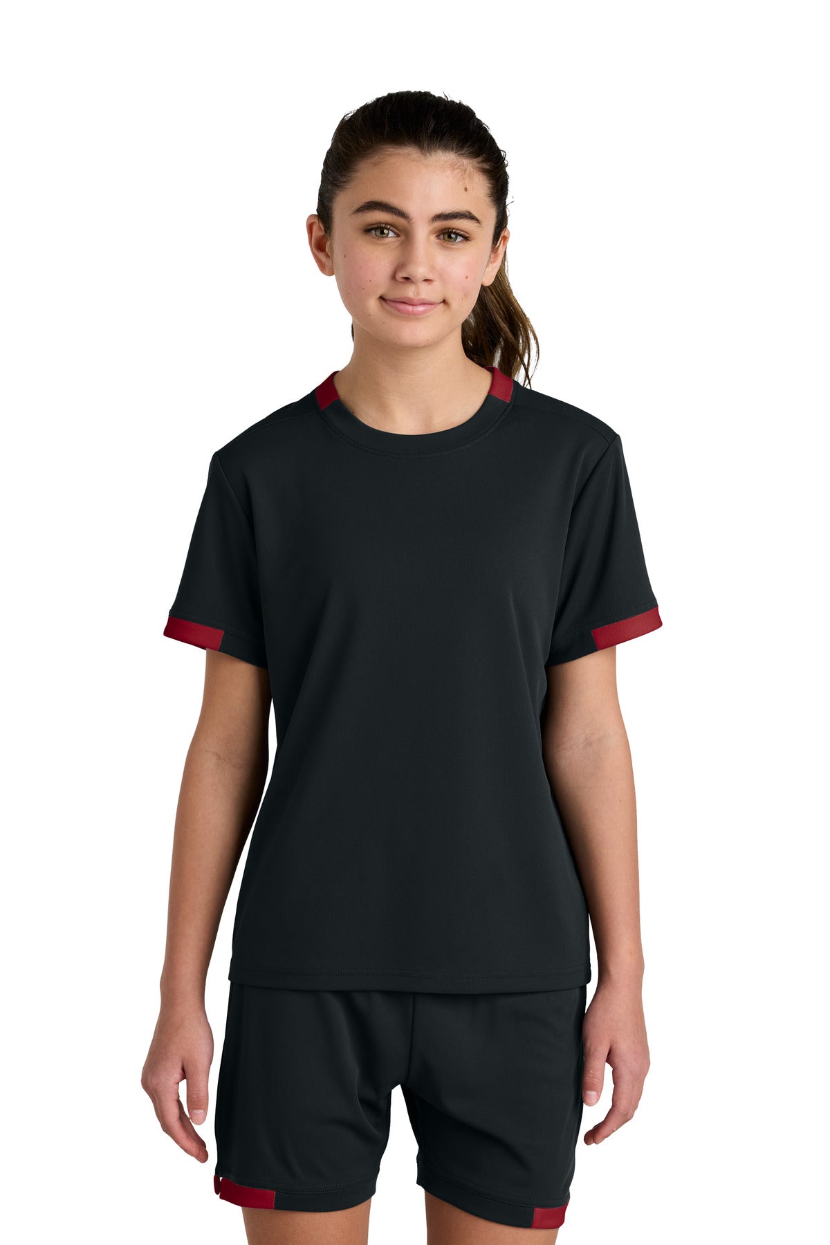 Sport-TekÂ® Youth Club Short Sleeve Crew YST440