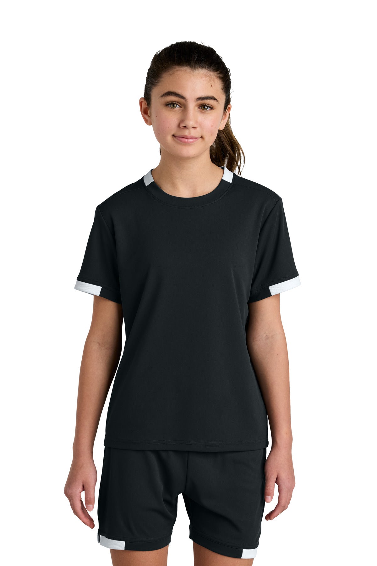 Sport-TekÂ® Youth Club Short Sleeve Crew YST440