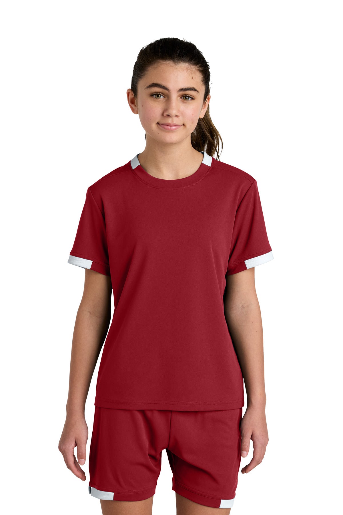 Sport-TekÂ® Youth Club Short Sleeve Crew YST440