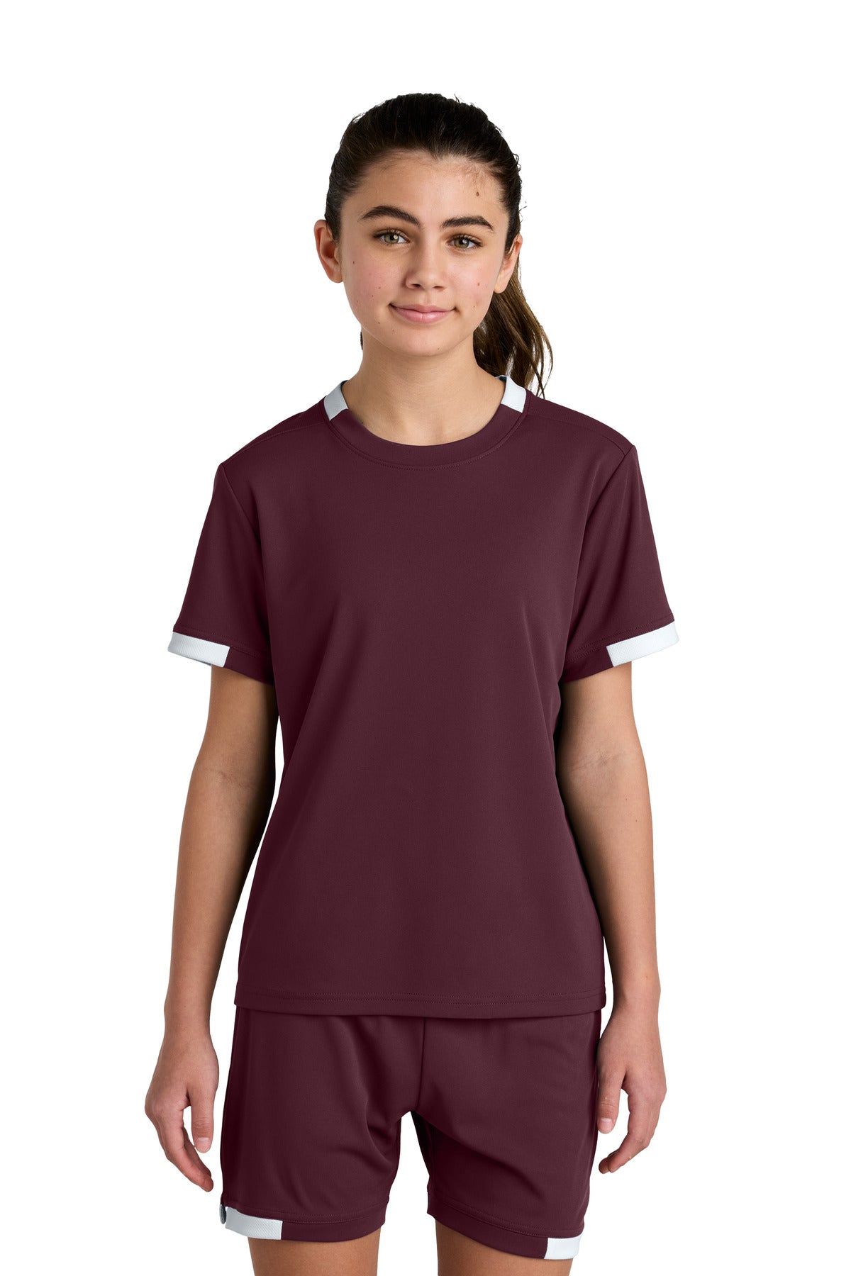 Sport-TekÂ® Youth Club Short Sleeve Crew YST440