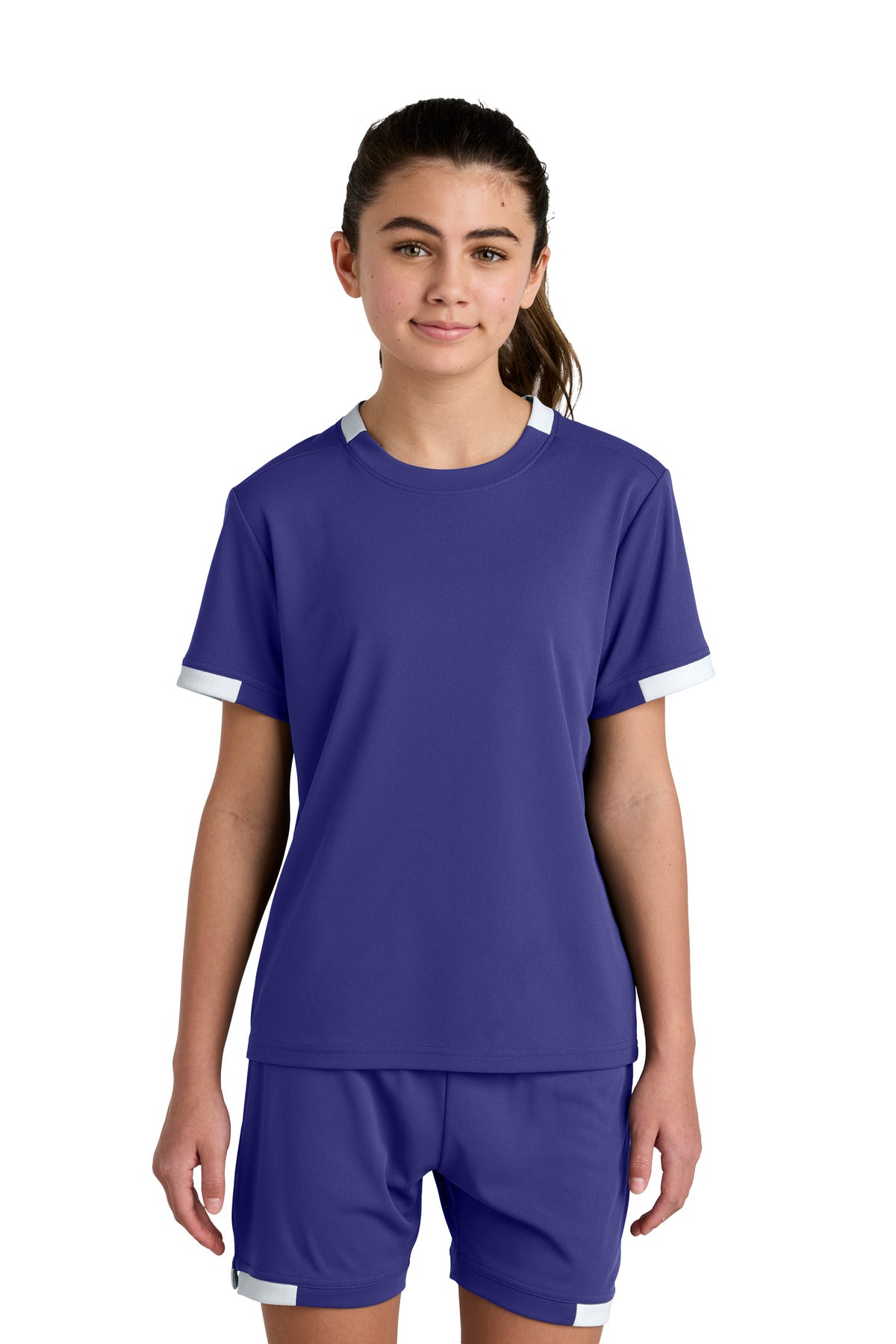 Sport-TekÂ® Youth Club Short Sleeve Crew YST440